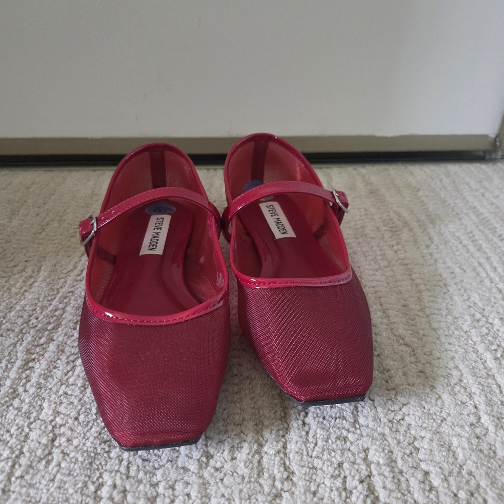 Steve Madden Women's Vibrant Red Flats
